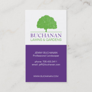 Soin de pelouse et carte de visite de jardinage