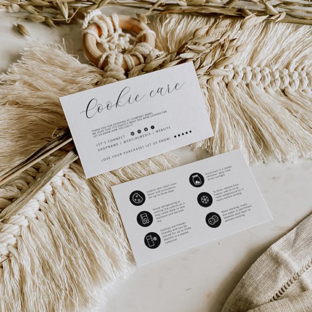 Soins de biscuits minimaliste Carte de remerciemen (Créateur téléchargé)