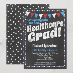 Soins de santé - Invitation de la fête de graduati