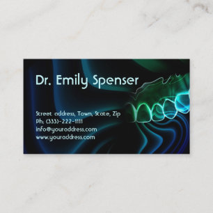 Soins dentaires Orthodontiste Carte de visite fonc