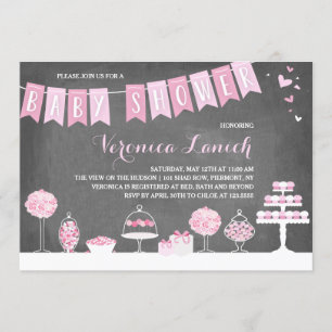 Soins sucrés   Invitation baby shower