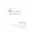 Soirée avant la répétition Dîner Affiche de bienve