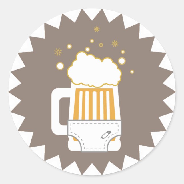 Soirée bière et couche | Stickers (Devant)