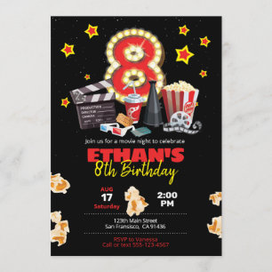 Soirée cinéma, Théâtre - Invitation 8e anniversair