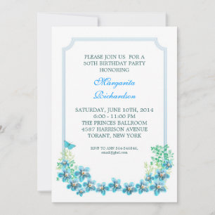 Soirée de 50e anniversaire élégantes invitations v