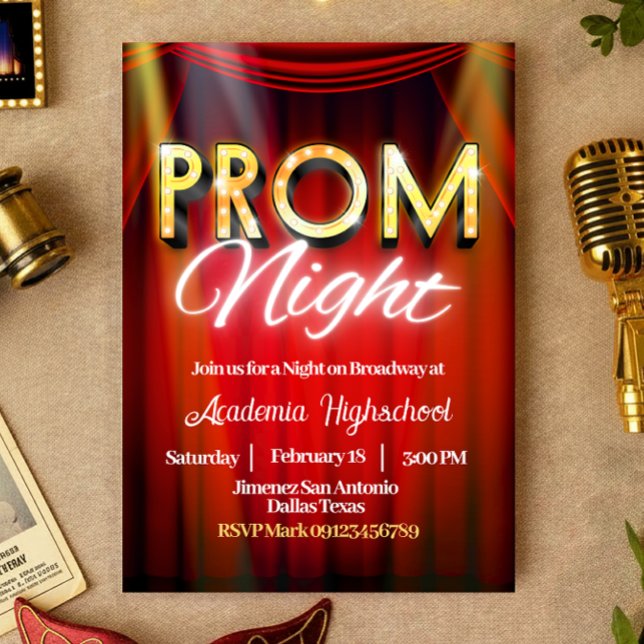 Soirée de Bal - Invitation Broadway (Prom Night - Broadway Invitation)