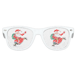 Soirée de Noël des lunettes de soleil père Noël