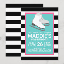 Soirée de patinage sur glace Invitations d'anniver