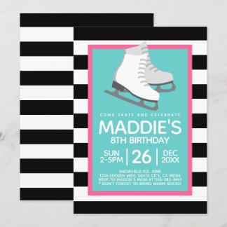 Soirée de patinage sur glace Invitations d'anniver