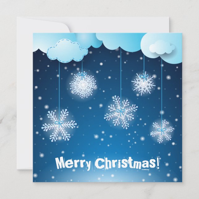 Soirée d'hiver, carte de Noël (Devant)