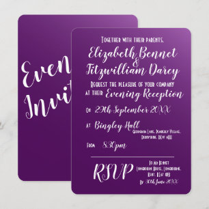Soirée élégante violet foncé Invitation