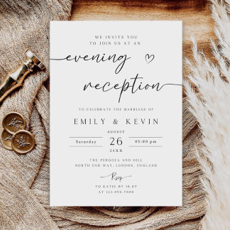 Soirée Modifiable Réception de mariage Invitation