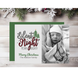 Soirée silencieuse Oui Bonne carte de Noël