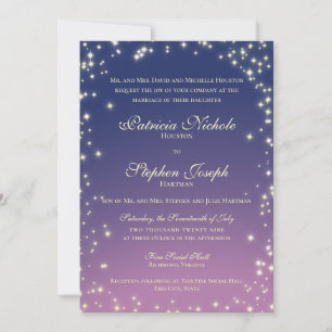 Soirée Stars Twinkle Sky Faire-part de mariage