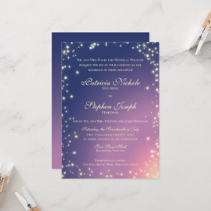 Soirée Stars Twinkle Sky Faire-part de mariage