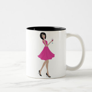 Soiree sur la tasse blanche et noire de Martha's