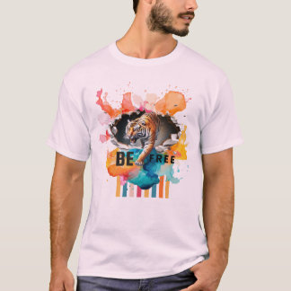Sois libre t-shirt design de tigres