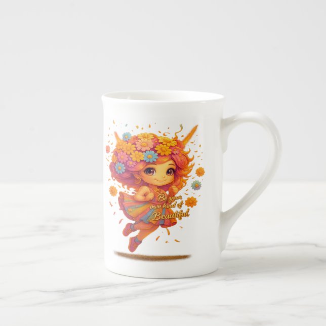 "Sois Lumineux, Sois Beau" Tall Mug - Flo Whimsica (Droite)