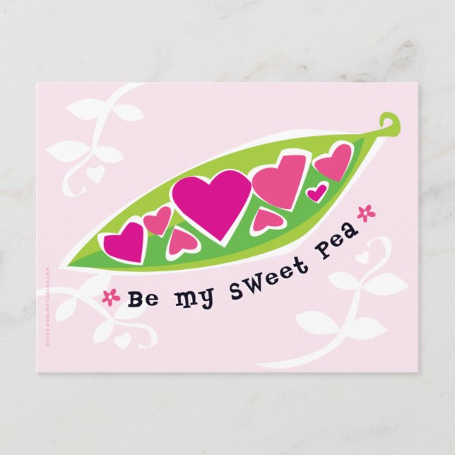 Sois ma carte postale Sweet Pea Valentine (Devant)