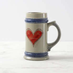 Sois ma Saint Valentin Coeur Mug ou Stein