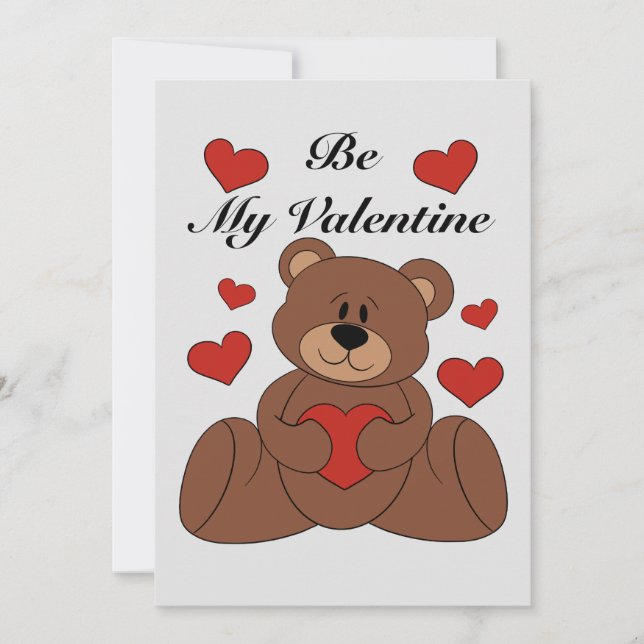 Sois ma Valentine jolie carte de vacances Valentin (Devant)