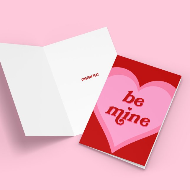 Sois Mienne Carte de la Saint-Valentin en forme de (Be Mine Valentines Heart Card)