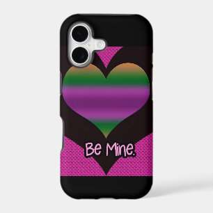 Sois Mienne Saint-Valentin Cœur Violet Rayé