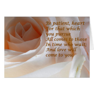 Sois un coeur patient