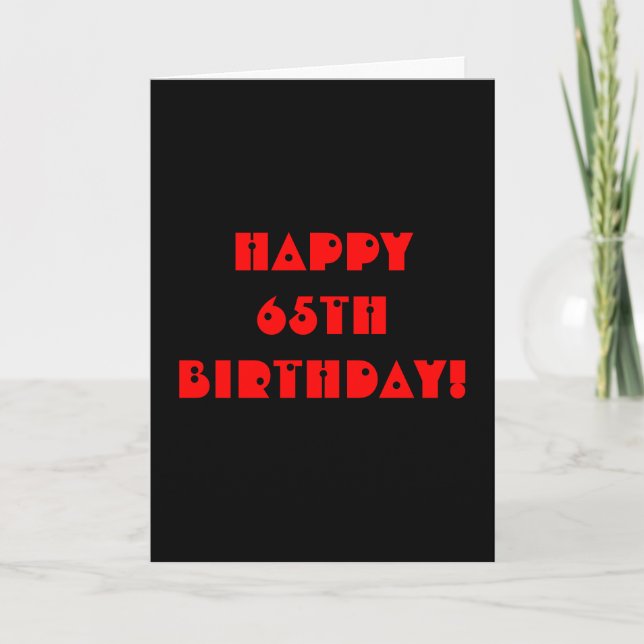 Soixante-cinquième carte d'anniversaire de (Devant)