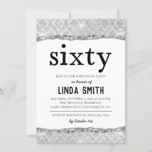Soixante Diamond Invitation Anniversaire