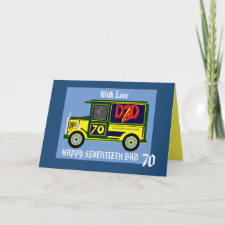 Soixante-dixième carte d'anniversaire de papa