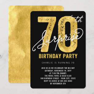 Soixante-dixième invitation de fête d'anniversaire