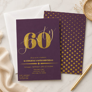 Soixante Élégante Invitation d'anniversaire 60 ans