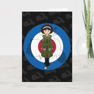 Soixante mod fille à Parka avec carte scooter