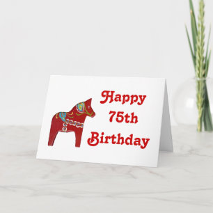 soixante-quinzième Carte d'anniversaire avec le