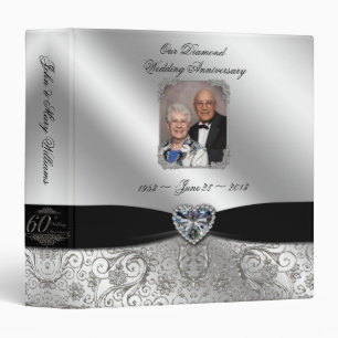 soixantième Anniversaire de mariage 1,5" classeur
