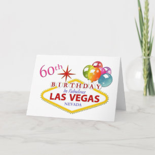 soixantième Carte d'anniversaire de Las Vegas