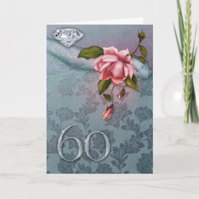 soixantième Carte d'anniversaire de mariage (Devant)