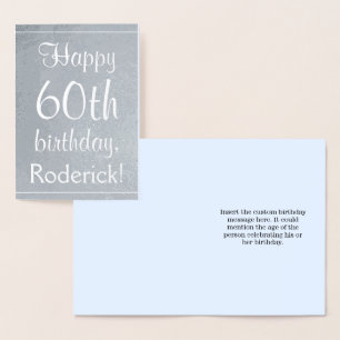Soixantième carte de voeux de base d'anniversaire