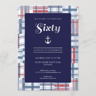 soixantième Invitation d'anniversaire - soixante