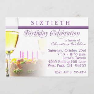 soixantième Invitation de fête d'anniversaire