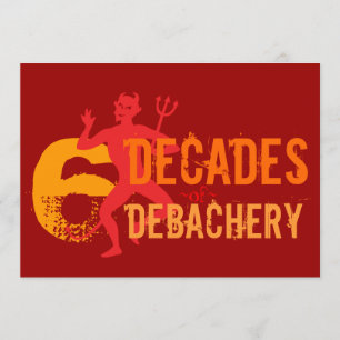 soixantième Invitations d'anniversaire - enfer