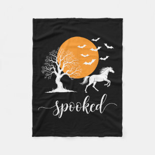 Soked Horse Halloween Equestrian Lover Soky Season Fleece Blanket