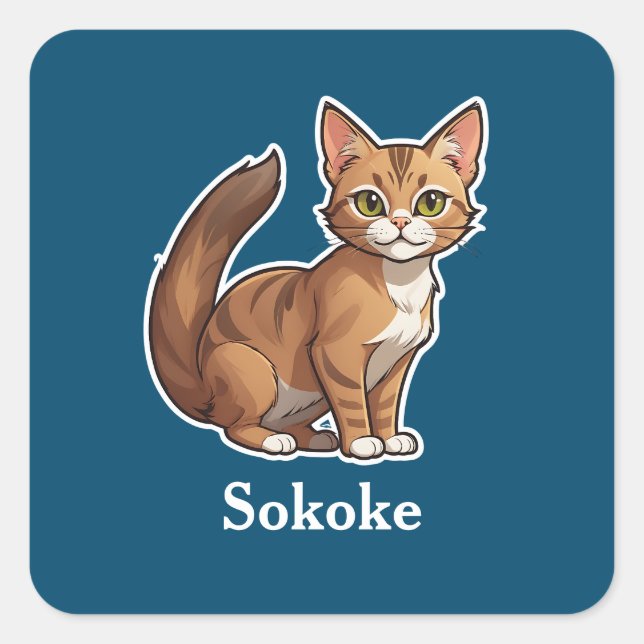 Sokoke Square Sticker (Front)