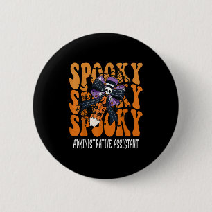 Soky Administrative Istant Halloween School  2 Inch Round Button
