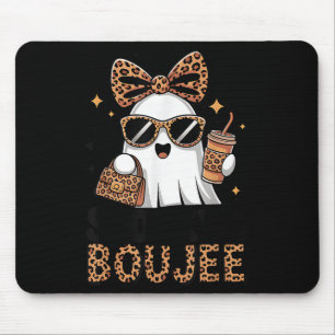 Soky &amp; Boujee Ghost Coquette Leopard Boo Jee H Mouse Pad