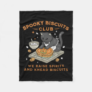 Soky Biscuits Club Black Cat Pumpkin Halloween Bak Fleece Blanket