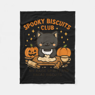 Soky Biscuits Club Cat Funny Halloween Baking Tee  Fleece Blanket