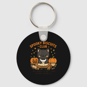 Soky Biscuits Club Cat Funny Halloween Baking Tee Keychain