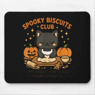 Soky Biscuits Club Cat Funny Halloween Baking Tee Mouse Pad
